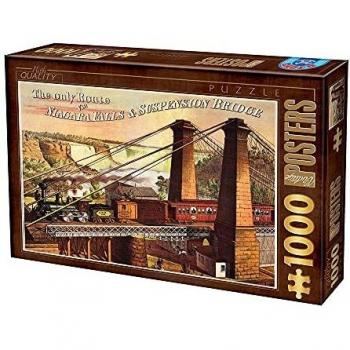 D-Toys 1000-Piece Puzzle: The Exclusive Route through Niagara Falls & Suspension Bridge