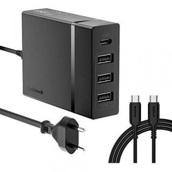 Nekteck USB C Cargador de Red 72W USB Cargador con el Tipo C 60W PD Power para computadoras portátiles,MacBook Pro,iPad Pro 2018 Amazon Fire Tablet Galaxy S10 / S9,iPad,Pixel 3A / 3A XL y más