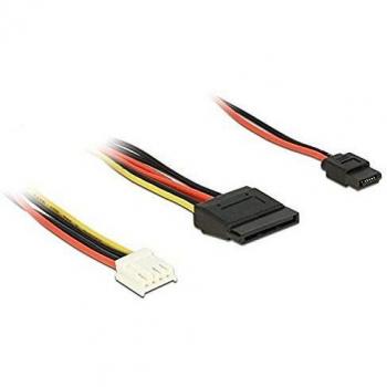 Adaptador de Cable Floppy 4p a SATA 15p y Slim SATA 6p Multicolor - Delock 84932