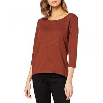 Jacqueline de Yong NOS Jdysaga 3/4 Zip Top Jrs Noos Camisa Manga Larga, Rojo