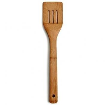Quid Renova Bamboo - Espátula Perforada, 30 cm, Color marrón
