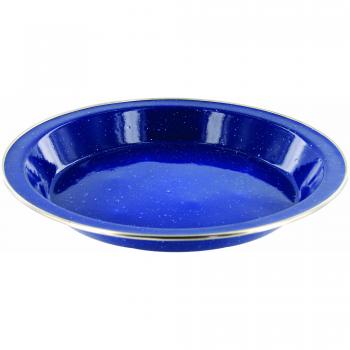 Plato hondo de esmalte azul deluxe 20 cm para camping