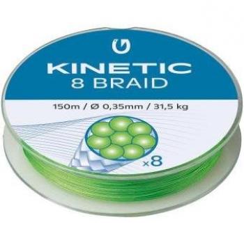 Trenza Kinetic 8 Hilos 300m 0,12mm/9,6kg Verde Fluo