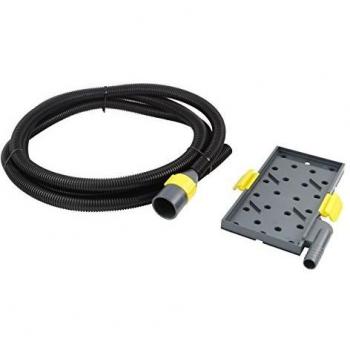 Wolfcraft 4057000 4057000-1 Set de lijadora Manual para planchas Yeso y escayola sin generar Polvo para no. 4056000, Contenido: Placa de aspiración, Manguera con Espiral de 3 m, Racor para aspiradora, 220x105mm