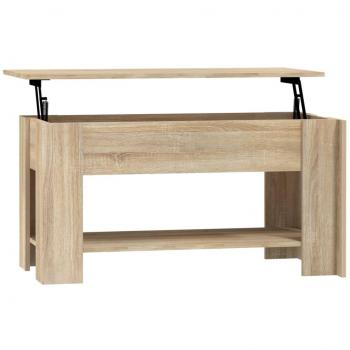 Mesa de centro madera contrachapada roble sonoma 101x49x52 cm