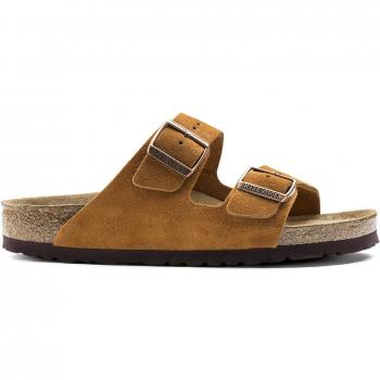 Birkenstock Arizona Suede Soft Footbed Sandals, Brown Female, Sizes: 2 UK, 3 UK, 5 UK, 8 UK, 9 UK, 10 UK; Sliders, Brown Female, Size: