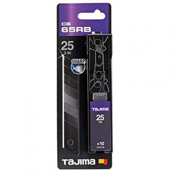 Tajima cb65rb Juego deRazor negro cuchillas de repuesto, negro, 25 mm, set de 10 piezas