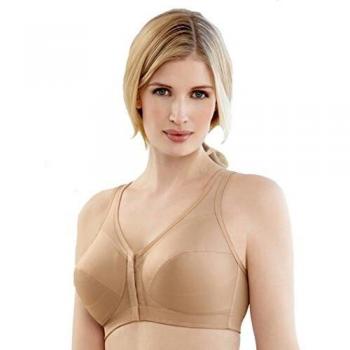 Glamorise Magiclift Wireless Posture Support Front Closure Bra Tan 46-D