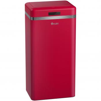 Cubo de Basura Sensor Automático Retro Rojo Metálico 45 Litros