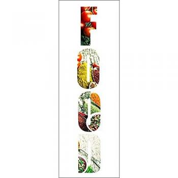 Estor Enrollable Translúcido Estampado para Cocina - Modelo C-1214 | 50 x 150 cm (Ancho/Alto) | Sin Taladrar
