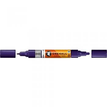 Marcador Molotow One4All Acrílico Recargable Doble Punta 1.5-4 mm Violeta Oscuro
