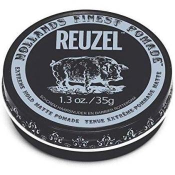 Reuzel Extreme Hold Matte Pomade - Men's Concentrated Wax Formula With Natural And Organic Hold - A Vegan Defining And Thickening Product That's Easy To Apply And Remove - Original Fragrance - 1.3 Oz