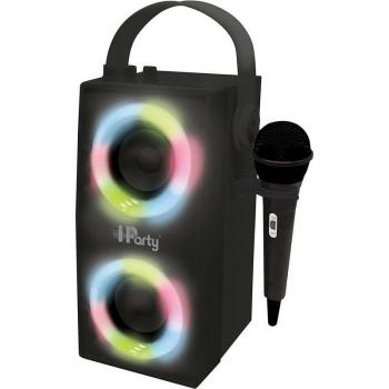 Altavoz portátil Bluetooth con micrófono y efectos luminosos