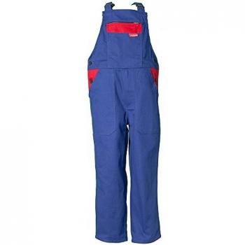 Pantalón Salopette Infantil 100% Algodón, 293 g/m², Talla 146/152, Color Rojo y Azul
