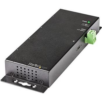 StarTech.com 4 Port USB C Hub 10Gbps - Metal Industrial USB-C Hub - 2x USB-C & 2x USB-A - ESD Surge Protection - USB-C or USB-A Host - Self-Powered Mountable USB 3.1 Gen 2 Type-C Hub