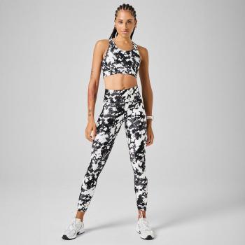 Malla larga Casall Ultra High Waist Printed Tights para mujer en color negro y blanco, talla 38