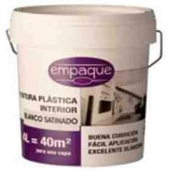 PINTURA PLASTICA INTERIOR SATINADO BLANCO 4 Litros. EMPA