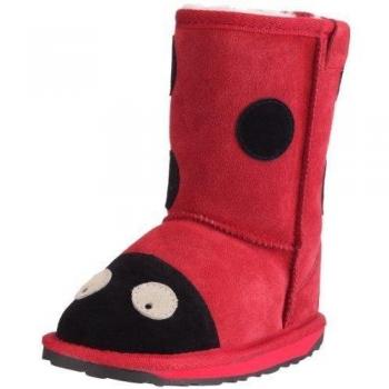 Emu Accessoires K10111 - Botas de ante para niña, color rojo, talla 35