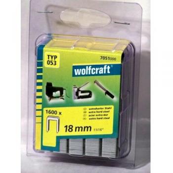 Wolfcraft 7051000 7051000-1600 Grapas de Lomo Ancho, Tipo 053, Set de 1600 Piezas