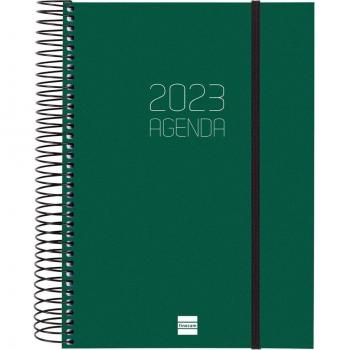Agenda 2023 E10 - 155x212 1 Día Página Espiral Opaque Finocam Verde