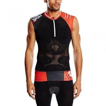 Compressport Trail V2 - Camiseta sin mangas para hombre, color negro, talla M