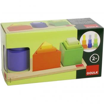 Goula - Encajable formas geométricas, pack de 9 piezas
