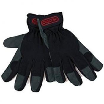 Guantes de Trabajo Oregon de Piel Elasticizada con Polsino Regulable y Malla, Talla L