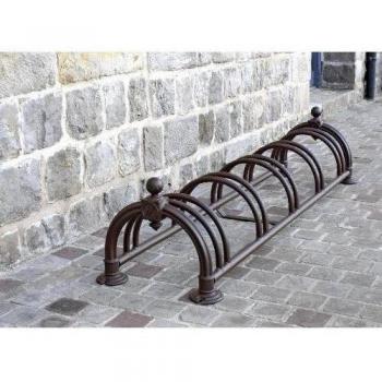Mottez Versailles - Aparcabicicletas para 5 Bicicletas, Color marrón