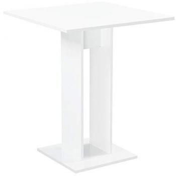 Mesa de Comedor Cuadrada Lindesnes 65 x 65 x 78 cm - Blanco Alto Brillo para Monolocales y Estudio, hasta 2 Personas