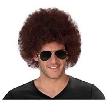Atosa-9377 Peluca Afro, color negro, única