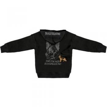 Tamaño grande (4XL) - sudadera con capucha chaqueta con bordado e impresión perro de ovejas en alemán nuevo (132029)