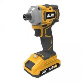 Atornillador de Impacto Blim Serie Slim 20V - Batería 2Ah - 220Nm - Color Amarillo