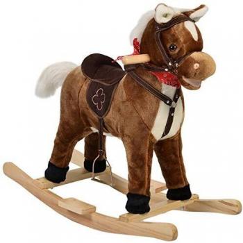 Rocking Caballo Felpa Chipper WJ001 Skids Saddle Stirrup y Función De música