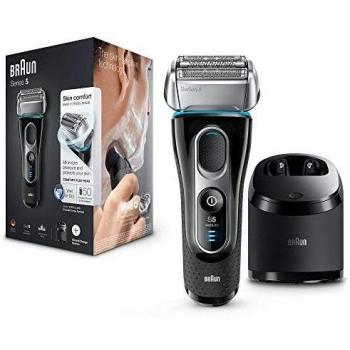 Braun Series 5 5197 Clean&Charge - Afeitadora eléctrica hombre, afeitadora barba, en húmedo y seco, máquina de afeitar barba con recortadora de precisión, negro