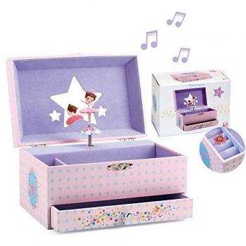 DJECO- Caja Música Bailarina, Color Rose