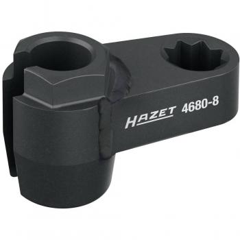 Llave para sondas de gases de escape Hazet 4680-8, cuadrado doble hueco 1/2 pulgada (12,5 mm), perfil de hexágono exterior 17 mm