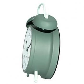Reloj Despertador Analógico Sin Tic-Tac con Luz LED Nocturna - Esfera 9 cm, Variedad de Colores, Metal