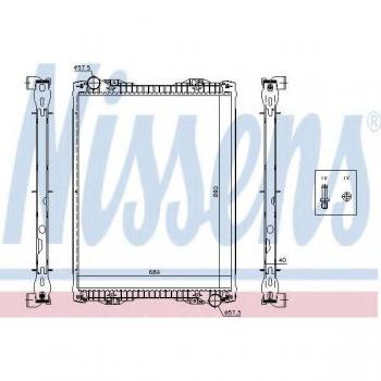 Radiador de refrigeración del motor NISSENS 67259A