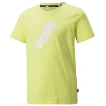 Camiseta Infantil Puma Power Logo Verde