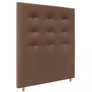 Cabecero Capitoné hasta el Suelo 110x120cm con Tapizado en Tela y Polipiel ACUALINE - Color Arcilla para Cama Dormitorio