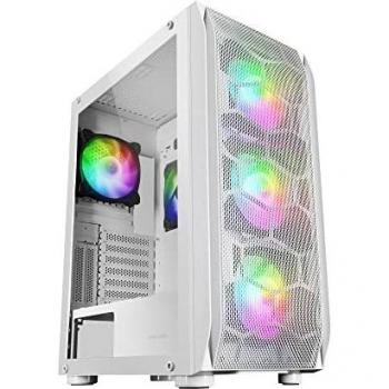 Mars Gaming MC-KX Blanco, Torre Gaming Premium E-ATX, Sistema CPU Freezer, 5 Ventiladores ARGB Ultra-silenciosos
