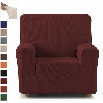 Eiffel Textile Funda Sillon Elastica Protector Adaptable Rústica, Rojo, 1 Plaza
