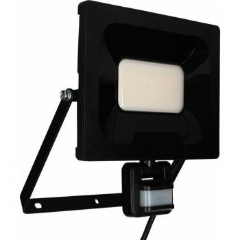 Proyector de Pared LED NINO 50W 4000lm con Detector de Movimiento IP54 - Negro