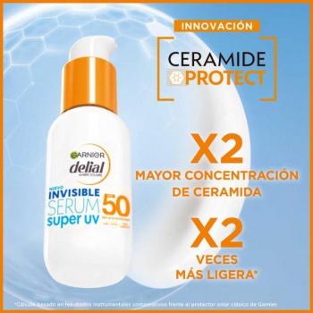 Garnier Delial Sensitive Advanced Sérum Invisible Super UV Protector Diario SPF50+ con Ceramidas Sensación Ligera 40ml
