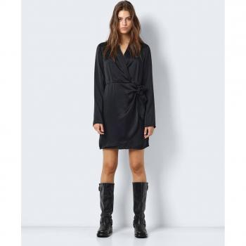 Noisy May - Vestido corto efecto cruzado con diseño de cruce en la parte delantera, manga corta, tejido ligero y cómodo, ideal para ocasiones informales o de verano
