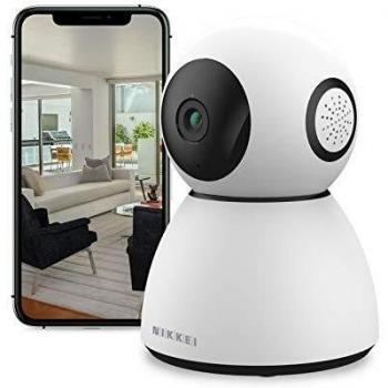 Nikkei CAM4 - Cámara de seguridad Smart Dome Full HD 1080p, Giratoria e inclinable, Wifi, Sensores de movimiento, Función nocturna, Aplicación inteligente Nikkei - 1 Cámara - Blanco