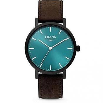 Frank 1967 7FW 0009 Men's Watch - Leather Band - Ø 42 mm - Dark Brown/Black/Blue