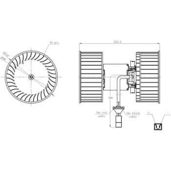 Ventilador de Calefacción NRF 34264 - Ventilador interior, diseño compacto, potencia ajustable, funcionamiento silencioso, ideal para espacios reducidos