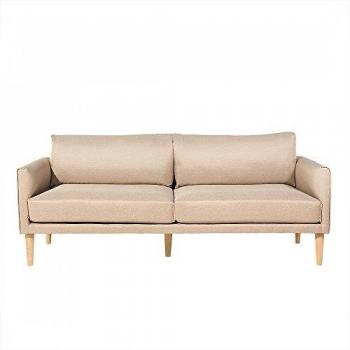 Sofá tapizado - Patas de madera - Beige - UPPSALA