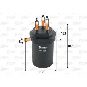 Filtro de combustible VALEO 587559